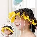 Baby Shower Cap Silicone Bathing Hat, Adjustable Shower Cap Kids, Infants Soft Protection Hat Safety Visor Cap Hat for Toddler Children 1-12 Years old/16.5-22.8 Inches