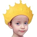 Baby Shower Cap Waterproof Shampoo hat for Children Toddler Girls Boys Protect ears eyes.Adjustable Silicone Bathing Crown.