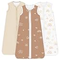 Baby Sleep Sack 0.5 TOG, Lightweight Breathable Wearable Blanket with Zipper, 0-3-6-12-24M-4T, 3-Pack