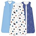 Baby Sleep Sack 0.5 TOG, Lightweight Breathable Wearable Blanket with Zipper, 0-3-6-12-24M-4T, 3-Pack