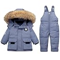 Toddler Snowsuit Girl Baby Winter Coat Bib Boy Snow Pants and Jackets