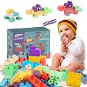 Baby Soft Blocks Building Block Toys, Blocks for Babies 6 Months and Up STEM Educational Toddler Gifts, Baby Soft Rubber Blocks Big Building Blocks Sensory Toys, 46PCS