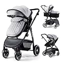 Hagaday Baby Stroller, 2-in-1 Reversible Toddler Seat with Lie-Flat Mode