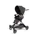 Baby Stroller Lightweight,High Landscape 360°Rotable,Ergonomic,Adjustable Backrest Canopy Peekaboo Window,Foldable,All Terrain Wheels,Storage Basket,Travel Stroller Wagon for Newborn Toddler Black