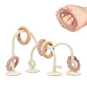 High Chair Suction Cup Toys, Silicone Sensory Baby Teething Toy
