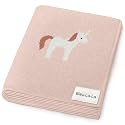 Baby Swaddle Blanket for Girls 100% Cotton Buttery Soft Cozy Receiving Swaddle Crib Stroller Blanket for Shower Gift Registry for Newborns, Infants, Toddlers (Unicorn - Pink)