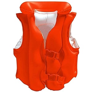 baby swimming pool float cute car design kids toddler inflatable summer beach floatie boat swim tube ring with safety seat floating mattress raft for for kids years old life jacket-orange