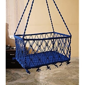 patiofy baby cotton cradle for new born babies 0-2 years  hanging cradle  palna  weight capacity 3-5 kg  portable  age group 0-2 years multicolor