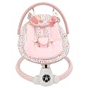 Baby Swing for Infants, Electric Baby Swing with Bluetooth, Portable Infant Swing with 5 Speeds, 10 Songs, 5-Point Harness &amp; Remote Control, for Newborns Infants Indoor Outdoor Use (Pink)