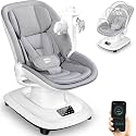 Baby Swings for Infants, Electric 3D-Motion Baby Swings with 7 Modes, 5-Point Harness, APP Control, 12 Preset Melodies, Indoor Toddler Swing for Boys Girls, Newborn Nursery Essentials (7-33lbs)