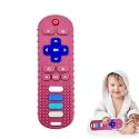 Baby Teether Toy,TV Remote Control Shape Teething Relief Chew Toy for Infants 0-12 Months,Baby Girl Toys &amp; Baby Gift BPA Free,Pink