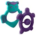 Baby Teething Toys for Newborn, Infants 0-6 Months Silicone Teethers for Babies 6-12 Months BPA Free (Bee - Purple &amp; Turquoise)