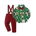 Baby Toddler Boy Christmas Outfit Reindeer Printed