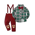 Baby Toddler Boy Christmas Outfit Reindeer Printed