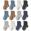 Baby Toddler Essentials Non-Slip Crew Socks for Unisex Boys Girls