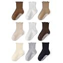 Baby Toddler Essentials Non-Slip Crew Socks for Unisex Boys Girls