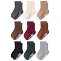 Baby Toddler Essentials Non-Slip Crew Socks for Unisex Boys Girls