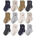 Baby Toddler Essentials Non-Slip Crew Socks for Unisex Boys Girls