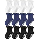 Baby Toddler Girls Socks Grip Ruffle Non Slip Kids Cotton 12 Pack Socks