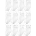 Baby Toddler Girls Socks Grip Ruffle Non Slip Kids Cotton 12 Pack Socks