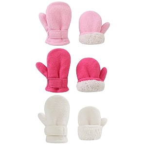 baby toddler mittens boys girls winter outdoor gloves kids easy-on fleece warm mitterns