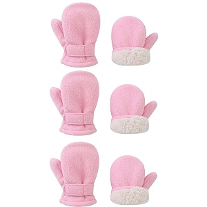 baby toddler mittens boys girls winter outdoor gloves kids easy-on fleece warm mitterns