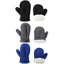 Baby Toddler Mittens Boys Girls Winter Outdoor Gloves Kids Easy-On Fleece Warm Mitterns