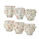 Baby Training Underpants,Soft Cotton Absorbent Potty Training Underwear For Baby Boys And Girls 6 Pack