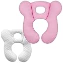 Baby Travel Pillow, Upgrade U-Shape Infant Pillow for Car Seat Pushchair and Stroller, Soft Comfortable Neck Support for Kids Newborn and Toddler - Pink