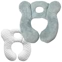 Baby Travel Pillow, Infant Pillow for Car Seat Pushchair and Stroller, Soft Comfortable Neck Support for Kids Newborn and Toddler - Grey(CR)