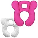 Baby Travel Pillow, Infant Pillow for Car Seat Pushchair and Stroller, Soft Comfortable Neck Support for Kids Newborn and Toddler - Rose