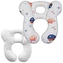 Baby Travel Pillow, Upgrade U-Shape Infant Pillow for Car Seat Pushchair and Stroller, Soft Comfortable Sleep Cushion for Kids Newborn and Toddler -Starfish White
