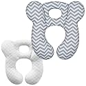 Baby Travel Pillow, Upgrade U-Shape Infant Pillow for Car Seat Pushchair and Stroller, Soft Comfortable Neck Support for Kids Newborn and Toddler - Wave Gray
