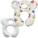 Baby Travel Pillow, Upgrade U-Shape Infant Pillow for Car Seat Pushchair and Stroller, Soft Comfortable Sleep Cushion for Kids Newborn and Toddler -StrawberryWhite