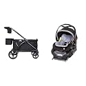 Baby Trend Expedition 2-in-1 Stroller Wagon Plus Ultra Black and Secure Snap Tech 35 Infant Car Seat Bundle