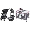 Baby Trend Passport Carriage Travel System with Bassinet, Changing Table, Toys, and Music Center