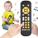 Avkast Baby TV Remote Control Toy 6 Month+, Toddler Realistic Remote Toy with Sound and Light, Early Educational Music Toys with 3 Languages English French Spanish for Infant Boys Girls 6 12 18 months