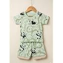 Baby Unisex Short Sleeves Printed Top amp