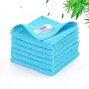 Baby Washcloths 6 Pack,Super Soft Face Towels for Babyskin,10''x10'',Blue
