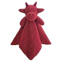 Baby Wine Red Dragon Soft Stuffed Animal Security Blanket, Plush Dinosaur Character Lovey Blanket, Baby Shower/Nursery Gift, Newborn Infant Toddler Snuggle Blankie for Boys Girls, 18 Inches