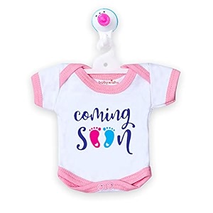 baby wish baby on board car decals cloth safety sign board with hanger and large vaccum suction cups removable durable washable car warning sign vehicles car sticker-coming soon baby on board print