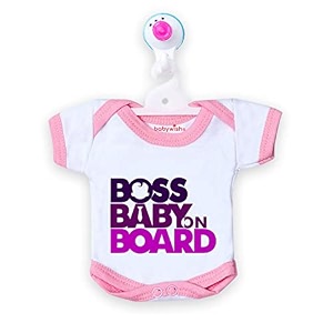 baby wish baby on board car decals cloth safety sign board with hanger and large vaccum suction cups removable durable washable car warning sign vehicles car sticker-boss baby on board print