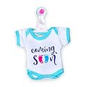 Baby Wish Baby On Board Car Decals Cloth Safety Sign Board with Hanger and Large Vacuum Suction Cups Removable Durable Washable Car Warning Sign - Coming Soon Baby On Board Print