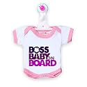 baby wish Baby on Board Car Decals Cloth Safety Sign Board with Hanger and Large Vaccum Suction Cups Removable Durable Washable Car Warning Sign Vehicles Car Sticker-Boss Baby On Board Print
