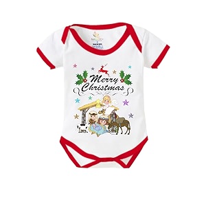 baby wish Baby Christmas Bodysuits Newborn Santa