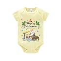 baby wish Baby Christmas Bodysuits Newborn Santa