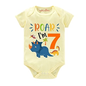 baby wish Monthly Birthday Milestone Romper for