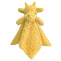 Baby Yellow Dragon Soft Stuffed Animal Security Blanket, Plush Dinosaur Character Lovey Blanket, Baby Shower/Nursery Gift, Newborn Infant Toddler Snuggle Blankie for Boys Girls, 14 Inches