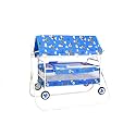 BABYBLESSING Baby Cradle with Swing for Newborn, Foldable Palna Jhula Uyyala, Baby Swing Cradle with Soft Mattress, Sturdy Frame, 0 to 15 Months, Blue