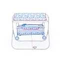 BABYBLESSING Baby Cradle with Swing for Newborn, Foldable Palna Jhula Uyyala, Baby Swing Cradle with Soft Mattress, Sturdy Frame, 0 to 15 Months, Sky Blue